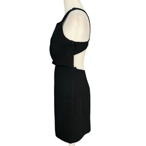 ANDREA POLIZZI for REX LESTER Open Back Mini Dress Black Date Night LBD Size 4